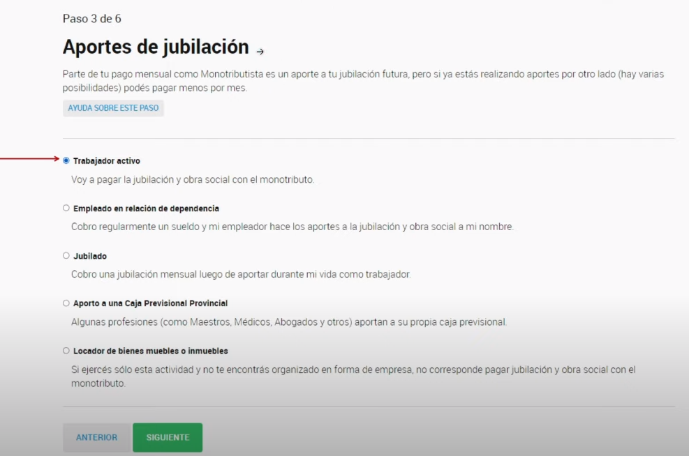 jubilacion monotributo alta