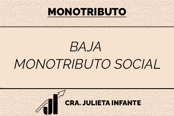 como dar de baja monotributo social