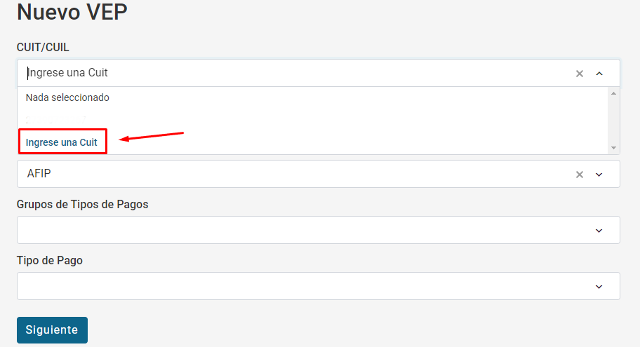 como generar vep para terceros