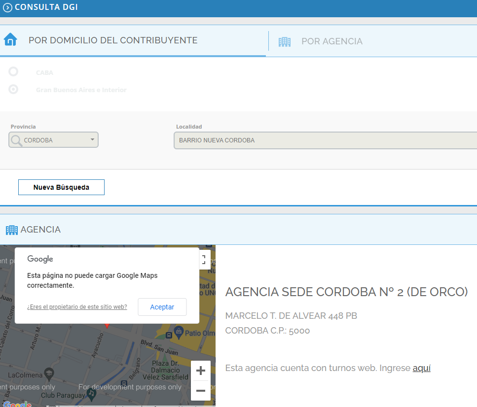 que agencia de afip me corresponde