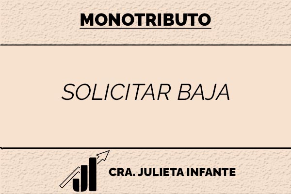como solicitar baja monotributo