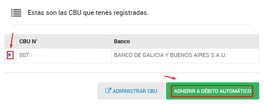 pagar monotributo con debito automatico