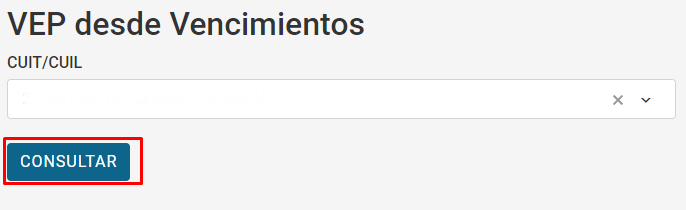vep desde vencimiento afip
