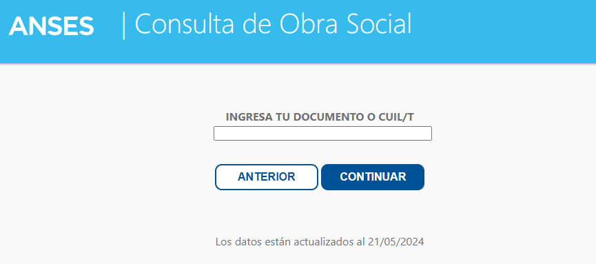 consulta de obra social Montoributo