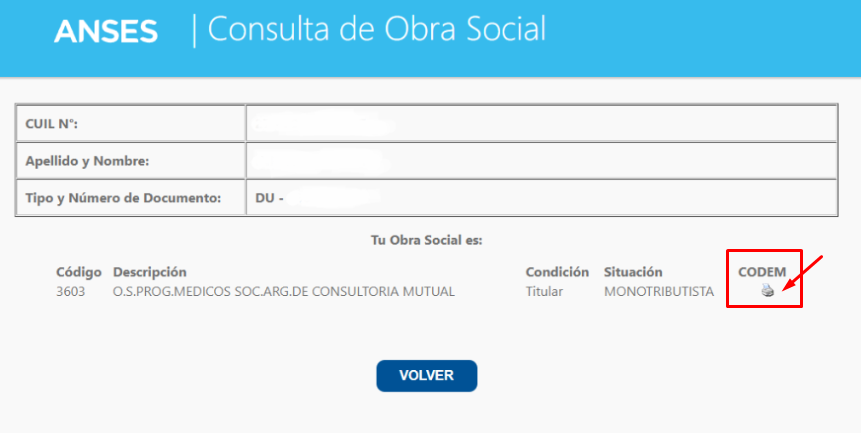 imprimir codem monotributo