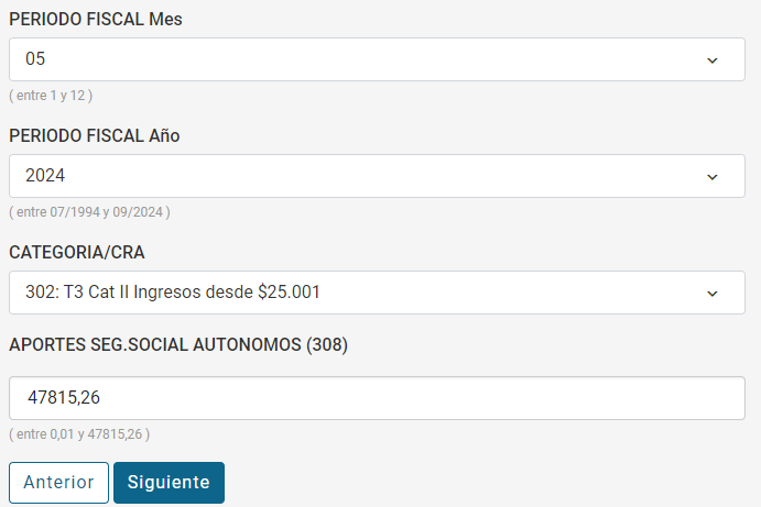 vep autonomos afip