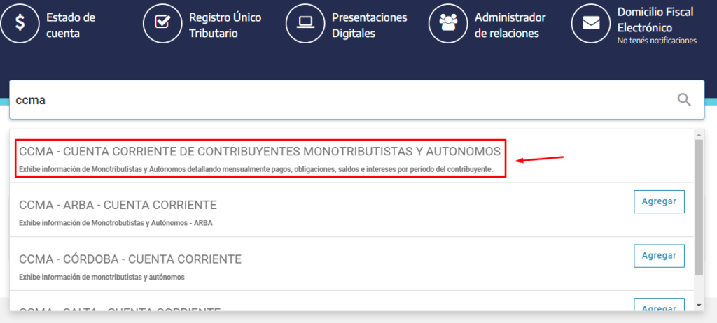 consultar deuda monotributo ccma