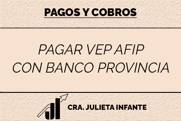pagar vep afip con banco provincia