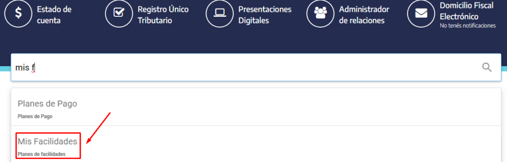 mis facilidades afip