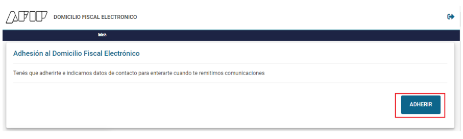 adherir al domicilio fiscal afip
