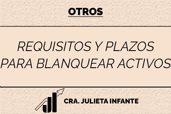 requisitos para blanquear activos