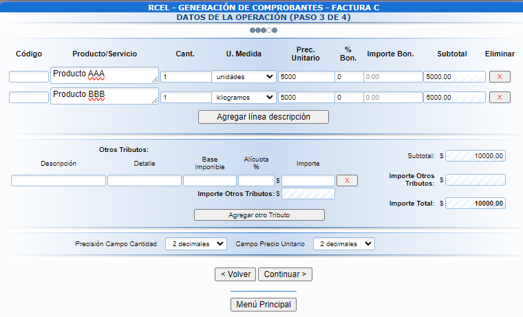 generar factura afip comprobantes