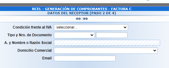 datos del receptor de la factura